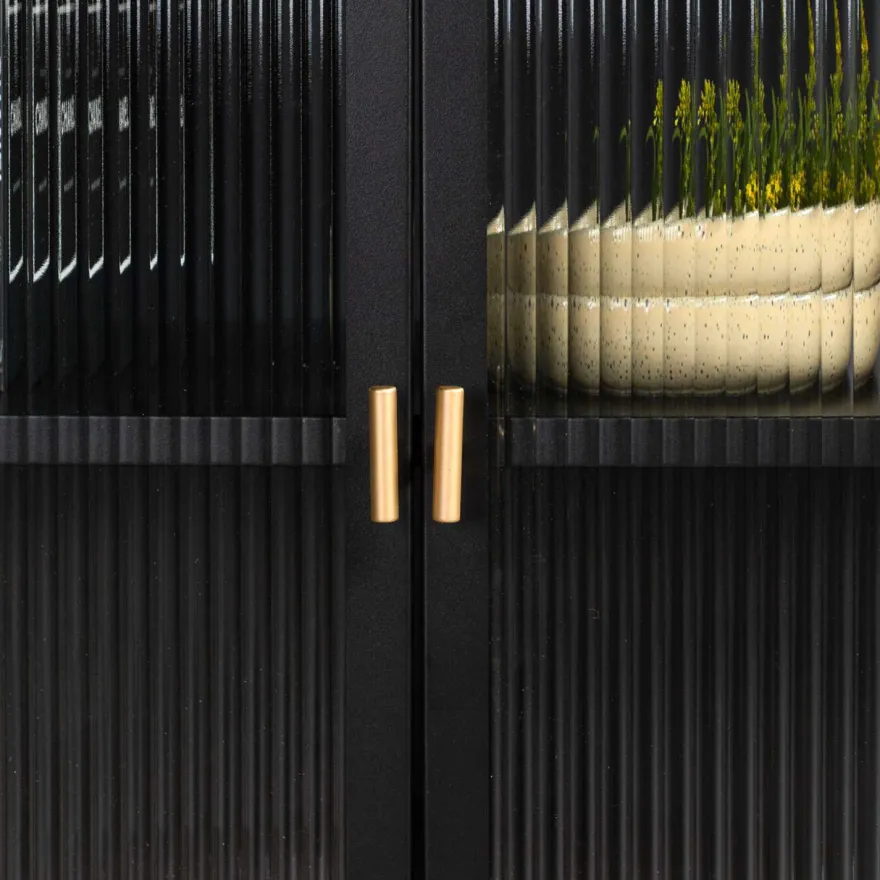 Buffet en acier 40 x 80 x 70 cm Garis (Noir)