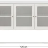 Buffet 3 portes en acier Malla (Gris clair)