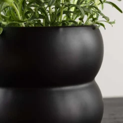 Cache pot Dapne 16x16x13 cm (Noir)