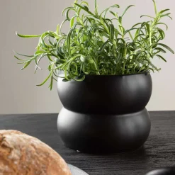 Cache pot Dapne 16x16x13 cm (Noir)