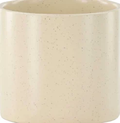 Cache pot en grès Sane 11x10 cm (Beige)