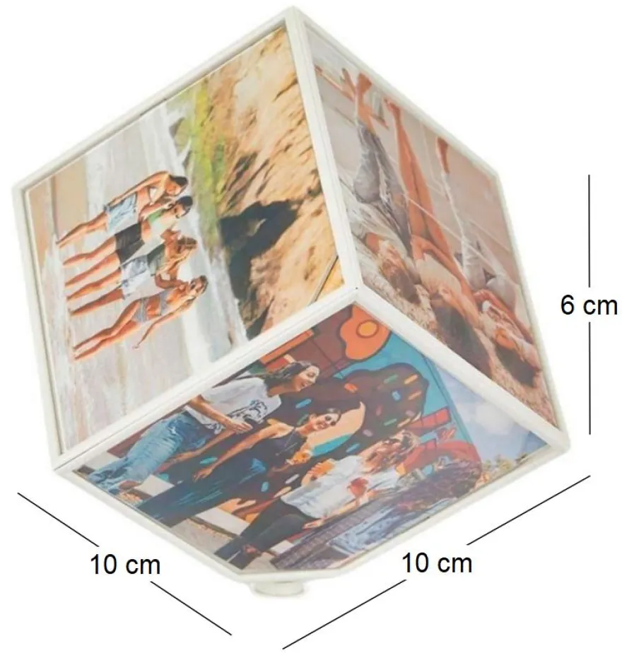 Cadre photo rotatif6 faces Kube (10 x 10 cm)