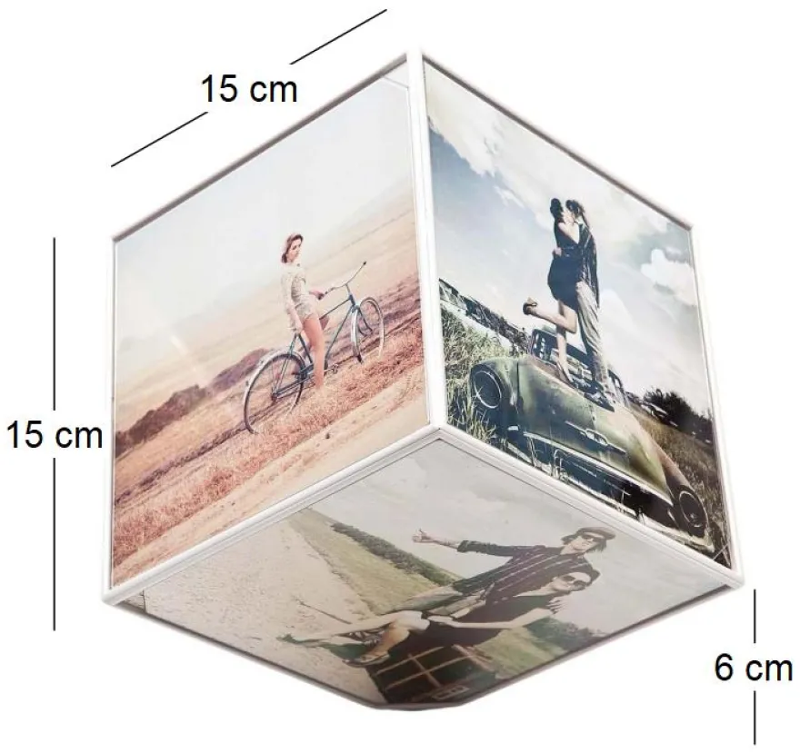 Cadre photo rotatif6 faces Kube (15 x 15 cm)