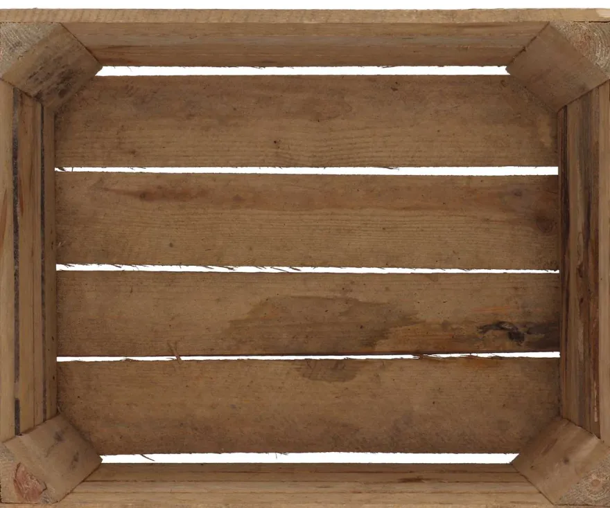 Caisse en bois de pin et épicéa Vintage 42 x 51 x 30 cm