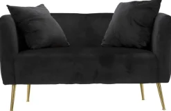 Canapé en tissu Bucarest 127 x 74 x 71 cm (Noir)