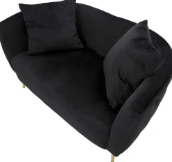 Canapé en tissu Bucarest 127 x 74 x 71 cm (Noir)
