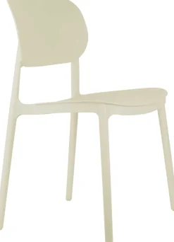 Chaise colorée en polypropylène Cheer (Blanc cassé)