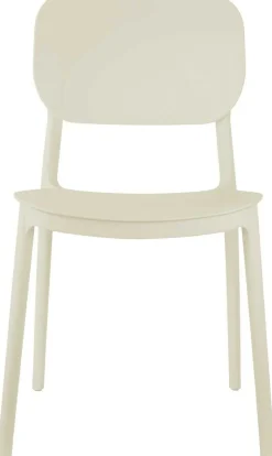 Chaise colorée en polypropylène Cheer (Blanc cassé)