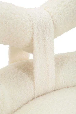 Chaise en tissu éponge Ilary 40 x 67 cm (Blanc)