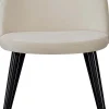 Chaise en velours avec pieds en acier Velvet (Lot de 4)
