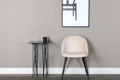Chaise en velours avec pieds en acier Velvet (Lot de 4)