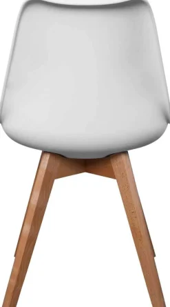 Chaise scandinave avec assise rembourrée (Lot de 2) (Blanc)