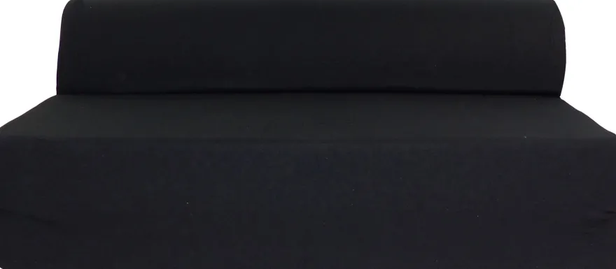 Chauffeuse double unie en coton (Noir)