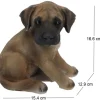 Chiot dogue allemand assis en résine