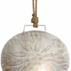 Cloche Edelweiss en métal blanchi (26 cm)
