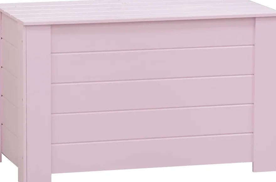 Coffre de rangement en pin77 x 40 x 50 cm (Rose)