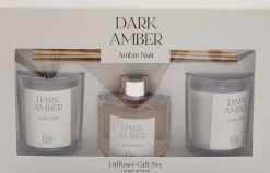Coffret 2 bougies parfumée et diffuseur 50ml (Senteur Ambre)