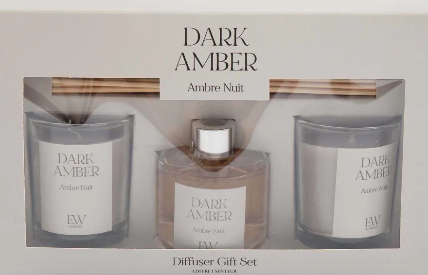 Coffret 2 bougies parfumée et diffuseur 50ml (Senteur Ambre)