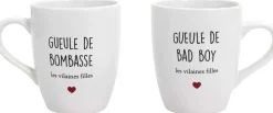 Coffret 2 mugs inscriptions humour