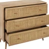 Commode cannage et bois 3 tiroirs Bali