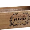 Corbeille rectangulaire en bois teinté Le jardin des plantes