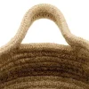Corbeille ronde en jute naturelle avec 2 poignées