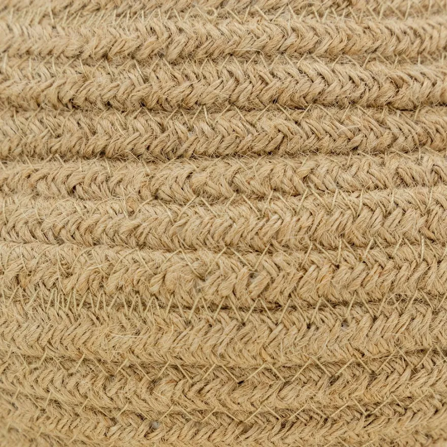 Corbeille ronde en jute naturelle avec 2 poignées