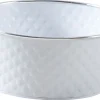 Corbeille ronde en métal laqué blanc