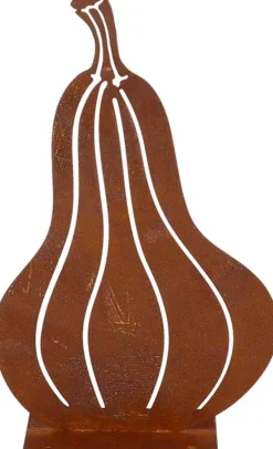 Courge décorative en métal rouillé (Butternut)