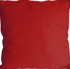 Coussin en coton coloré Salsa 45 cm (Rouge)