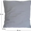 Coussin en coton coloré Salsa 60 cm (Gris Clair)