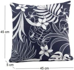 Coussin en coton imprimé 45 x 45 cm (Imprimé Latina)