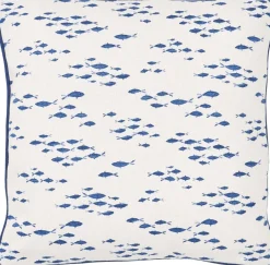 Coussin en coton Sea 45 x 45 cm (Banc de poissons)