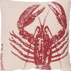 Coussin en coton Sea 45 x 45 cm (Homard rouge)