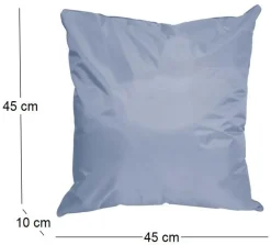 Coussin extérieur carré 45 cm Sun (Gris Clair)