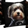 Coussin imprimé chiens Fluffy 45 x 45 cm (Lot de 3)