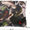 Coussin imprimé oiseaux 45 cm