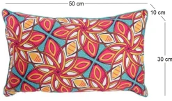 Coussin imprimé 30x50 cm Wax (Wax rose)