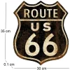 Décoration murale Route US 66 en métal 30 x 35 cm
