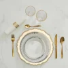 Dessous d'assiette en plastique doré Royal (Lot de 6)