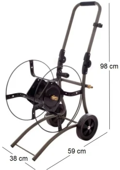 Dévidoir en métal sur roues Treck