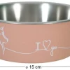 Ecuelle antidérapante rose pour chiens Love dog (750 ml)