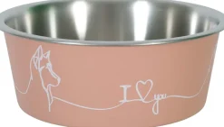 Ecuelle antidérapante rose pour chiens Love dog (750 ml)