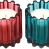 Ensemble de 4 bougies en verre coloré