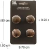 Ensemble de 4 boutons de meuble en alu (Bronze)
