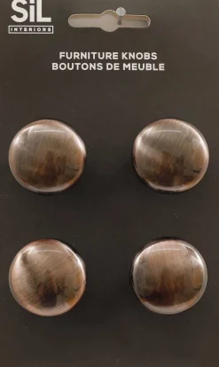 Ensemble de 4 boutons de meuble en alu (Bronze)