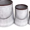 Ensemble de 3 pots porte-plante en zinc