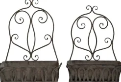 Ensemble jardinières murales en fer (Lot de 2)