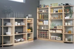 Etagère d'angle en pin brut Gala (4 tablettes)