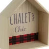 Etagère en bois maison chalet chic 30 cm